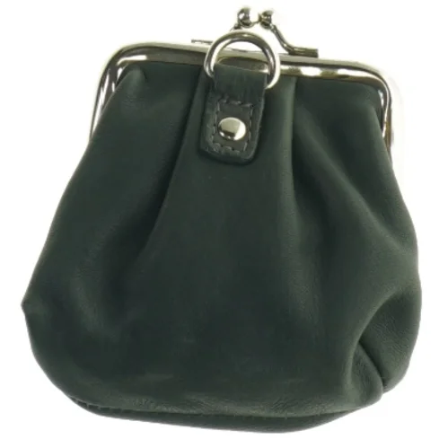 Sort læderpung fra Adax (str. 11 cm)