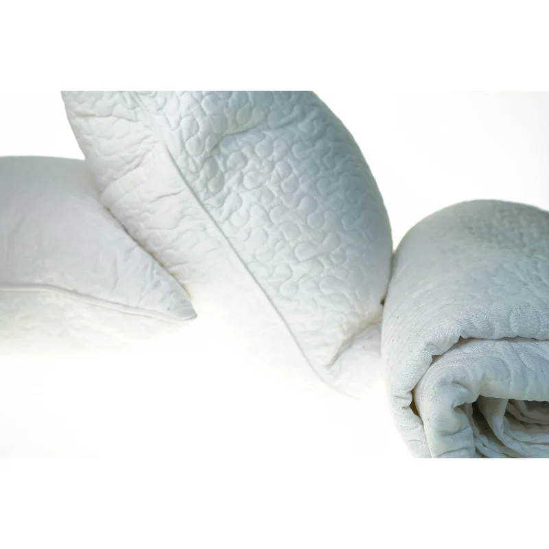 Puder og sengetæppe (str. 250 x 260 cm og 60 x 60 cm)