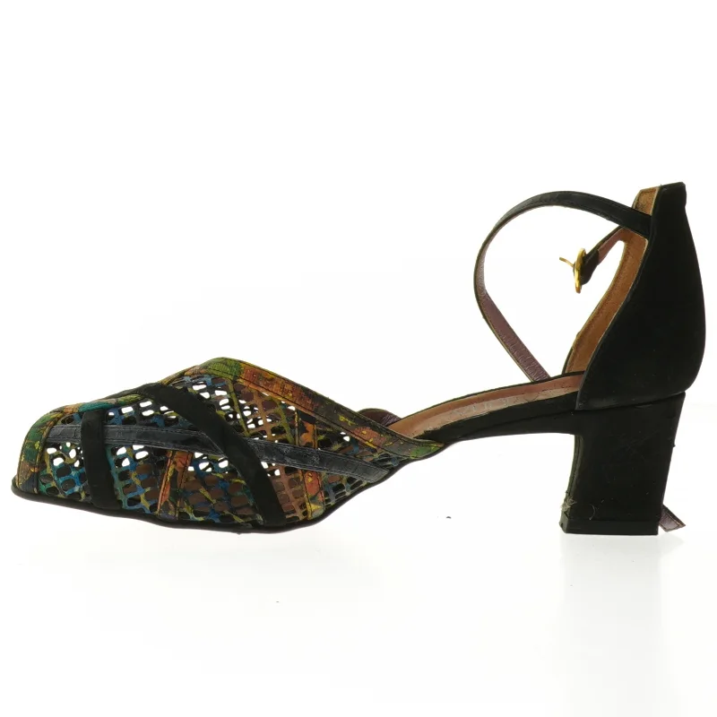 Farverige højhælede sandaler fra Laguna (str. 39)