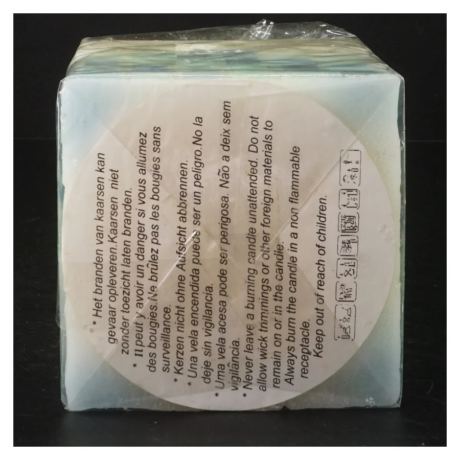 Dekorativt stearinlys med mosaikmønster