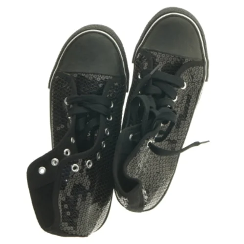 Sorte lave sneakers med palietter fra Cix (str. 40)