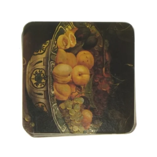 Bordskånere med frugtmotiv (str. 9,5 x 9,5)