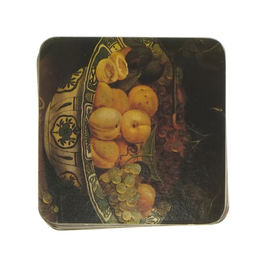 Bordskånere med frugtmotiv (str. 9,5 x 9,5)