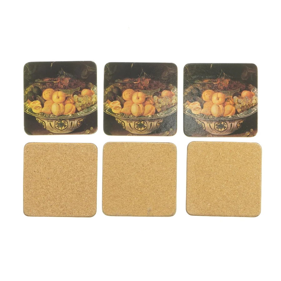 Bordskånere med frugtmotiv (str. 9,5 x 9,5)