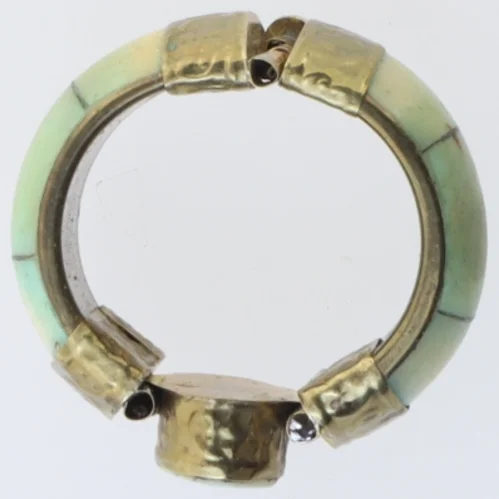 Vintage armbånd med turkis sten (str. Ø 6 cm)