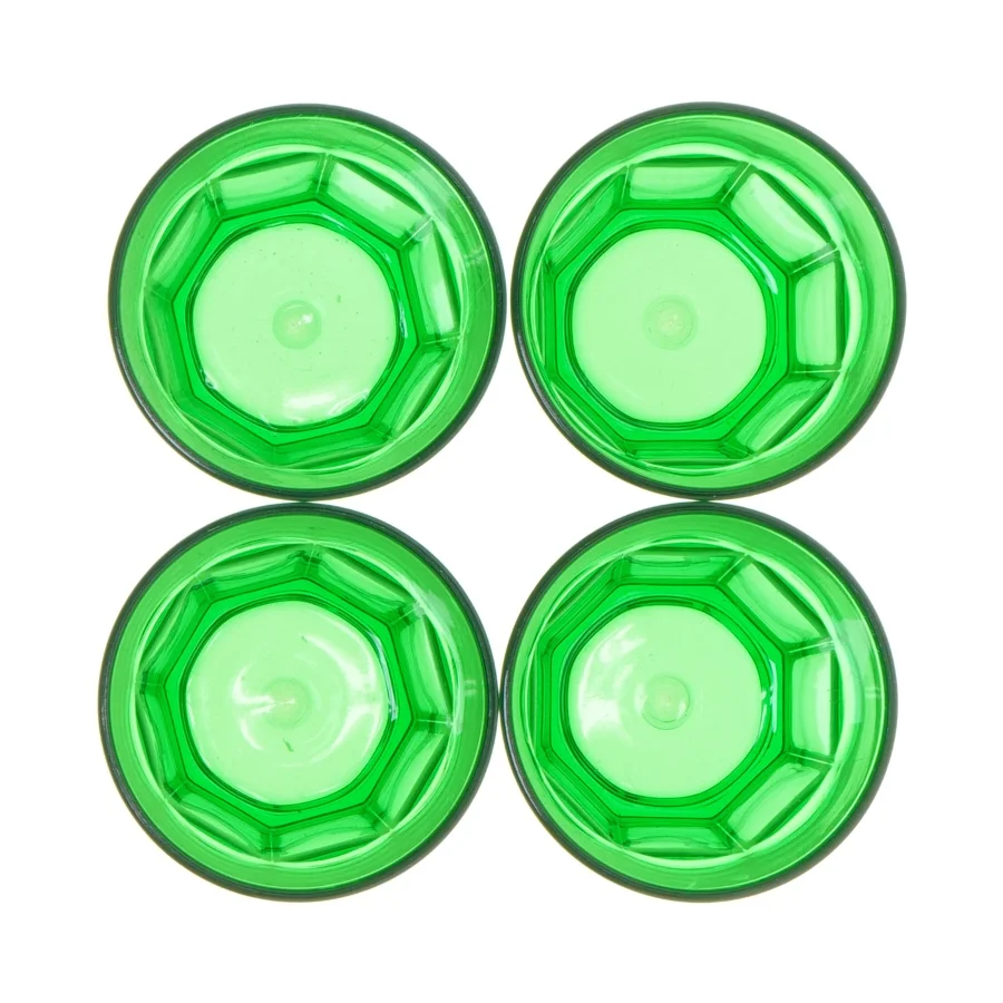 Grønne plastikglas (str. 8,5 cm)