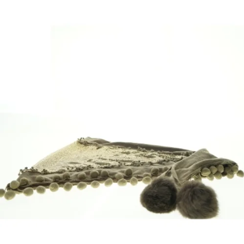 Tørklæde med frynser og pailletdekoration (str. 160. x 46 cm)