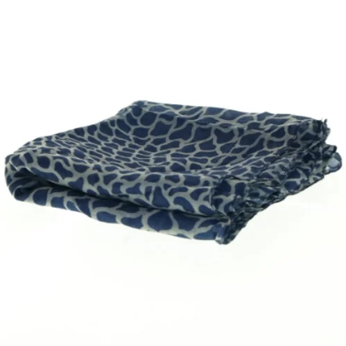 Blåt mønstret tørklæde (str. 150 x. 35 cm)