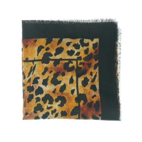 Tørklæde med leopardprint (str. 115 x 115 cm)