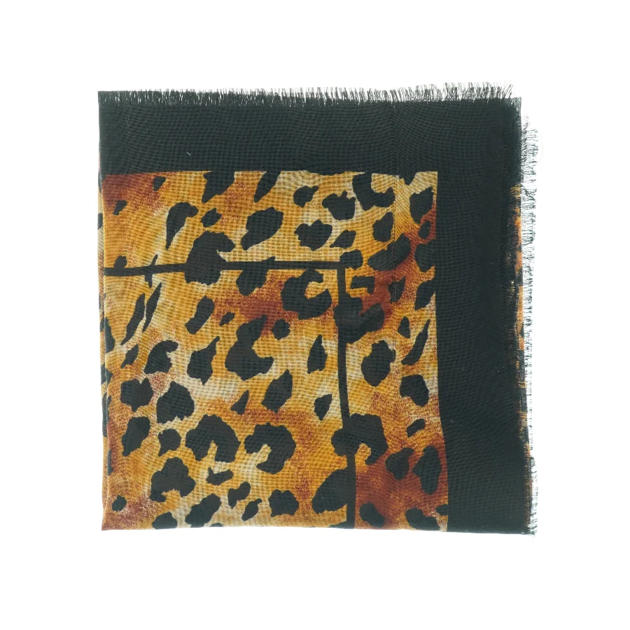 Tørklæde med leopardprint (str. 115 x 115 cm)