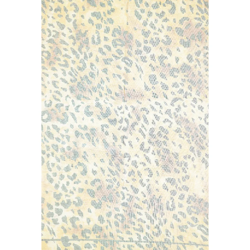 Tørklæde med leopardprint (str. 115 x 115 cm)