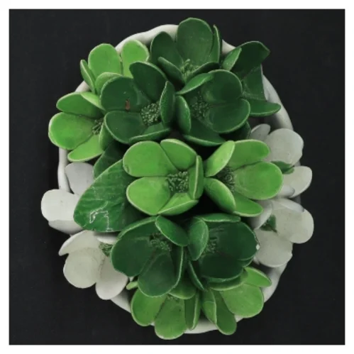 Kunstig sukkulent i keramikpotte