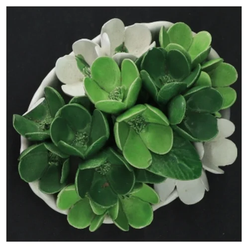 Kunstig sukkulent i keramikpotte