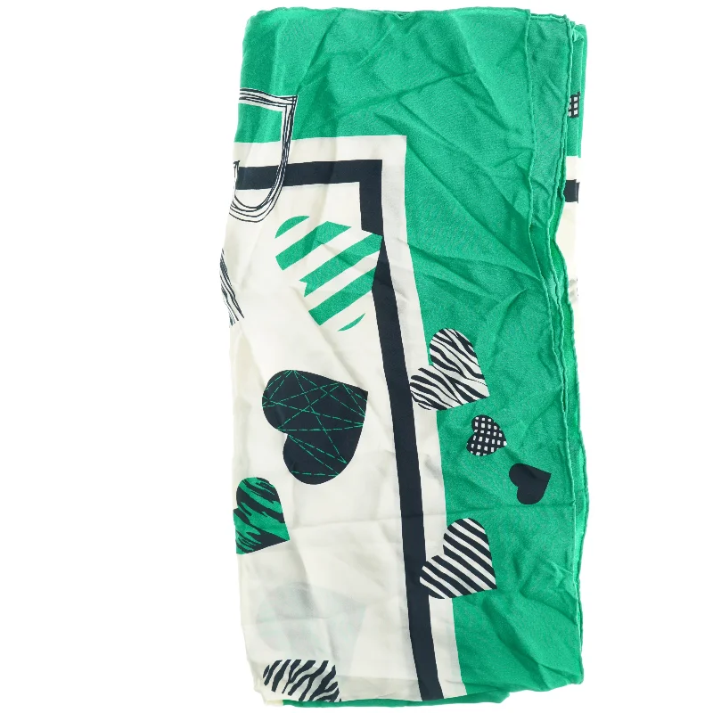 Mønstret tørklæde (str. 116 x 108 cm)