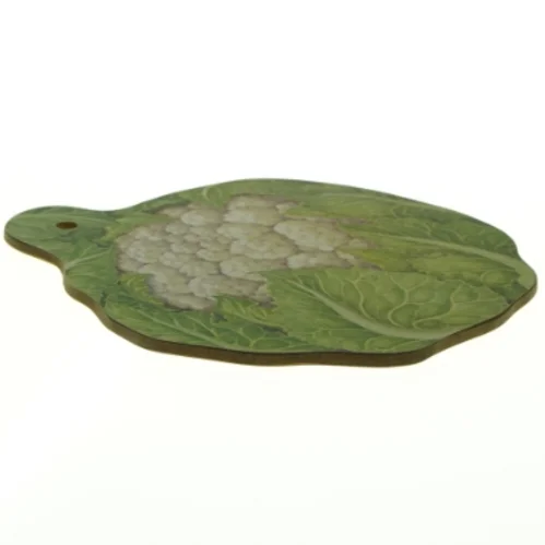 Skærebrædt med blomkåls motiv (str. 24 x. 21 cm)