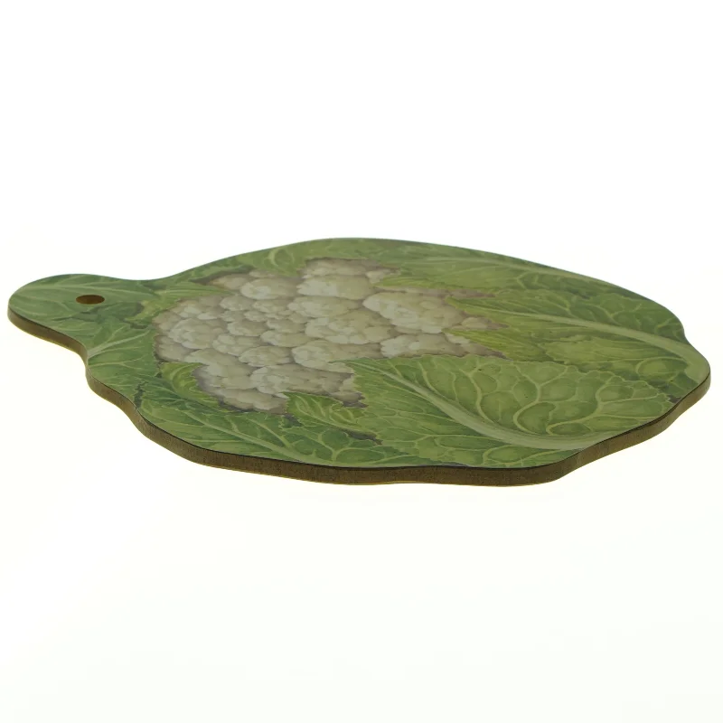 Skærebrædt med blomkåls motiv (str. 24 x. 21 cm)