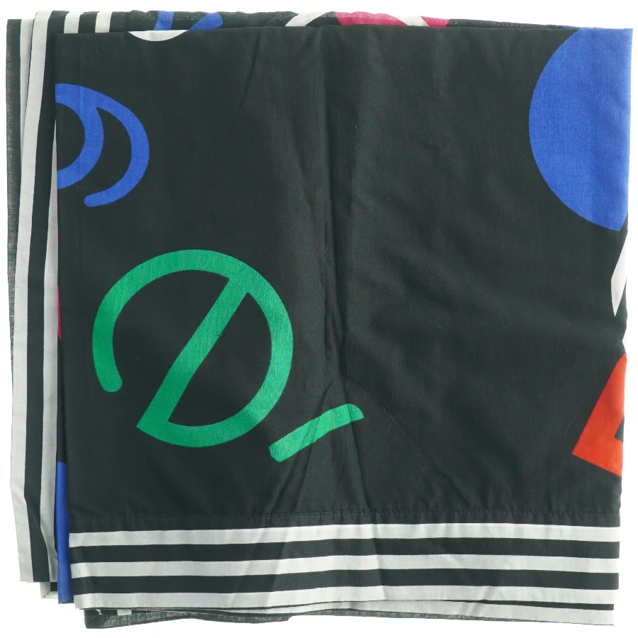 Dekorativt tørklæde med abstrakt mønster (str. 141. x 145. cm)