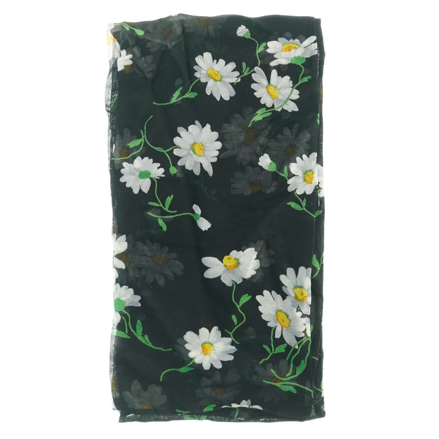 Langt, blomstret tørklæde (str. 135. x 16 cm)