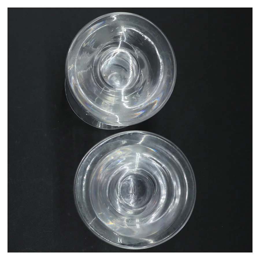 Glas lysestager (str. H. 15 cm)