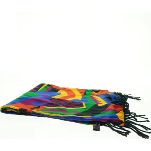 Farverig tørklæde med frynser (str. 35. x, 160 cm)