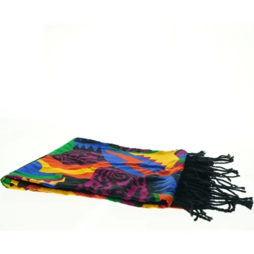 Farverig tørklæde med frynser (str. 35. x, 160 cm)