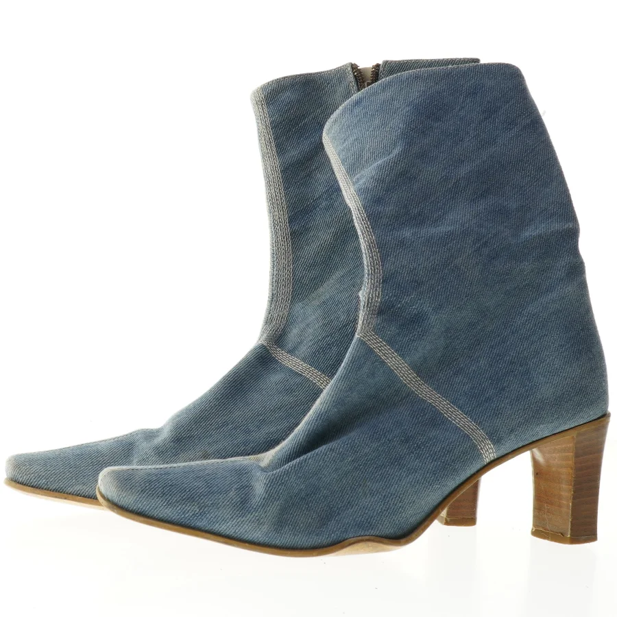 Jeansstøvler med hæl fra Ecco (str. 5,5)