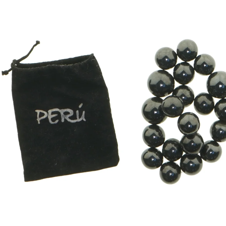  Magnetkugler med opbevaringspose fra Peru (str. 10 x 7,5 cm)