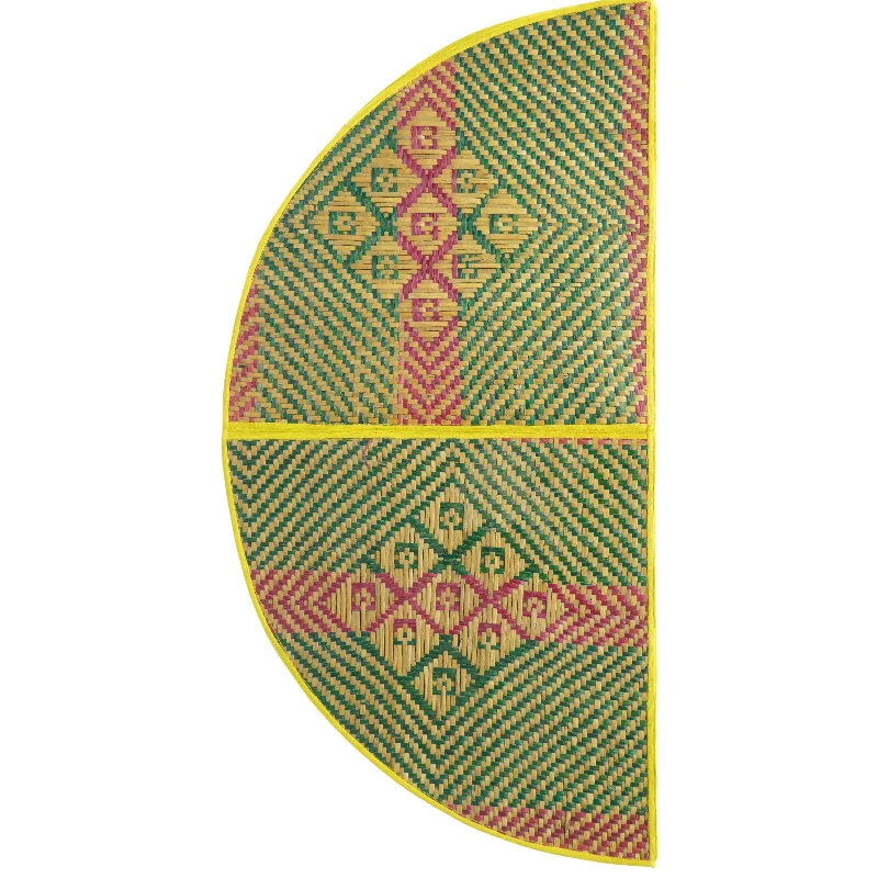 Flettet rundt gulvtæppe (str. Ø. 77 cm)