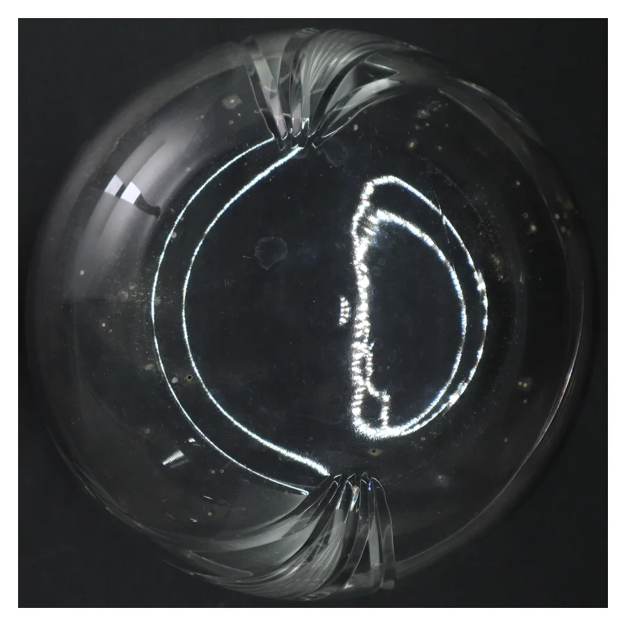 Gennemsigtig glas skål (str. Ø. 20 cm)