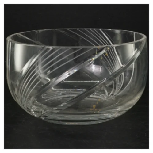 Gennemsigtig glas skål (str. Ø. 20 cm)