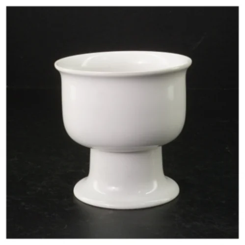 Hvid keramik lysestage (str. 11 cm)