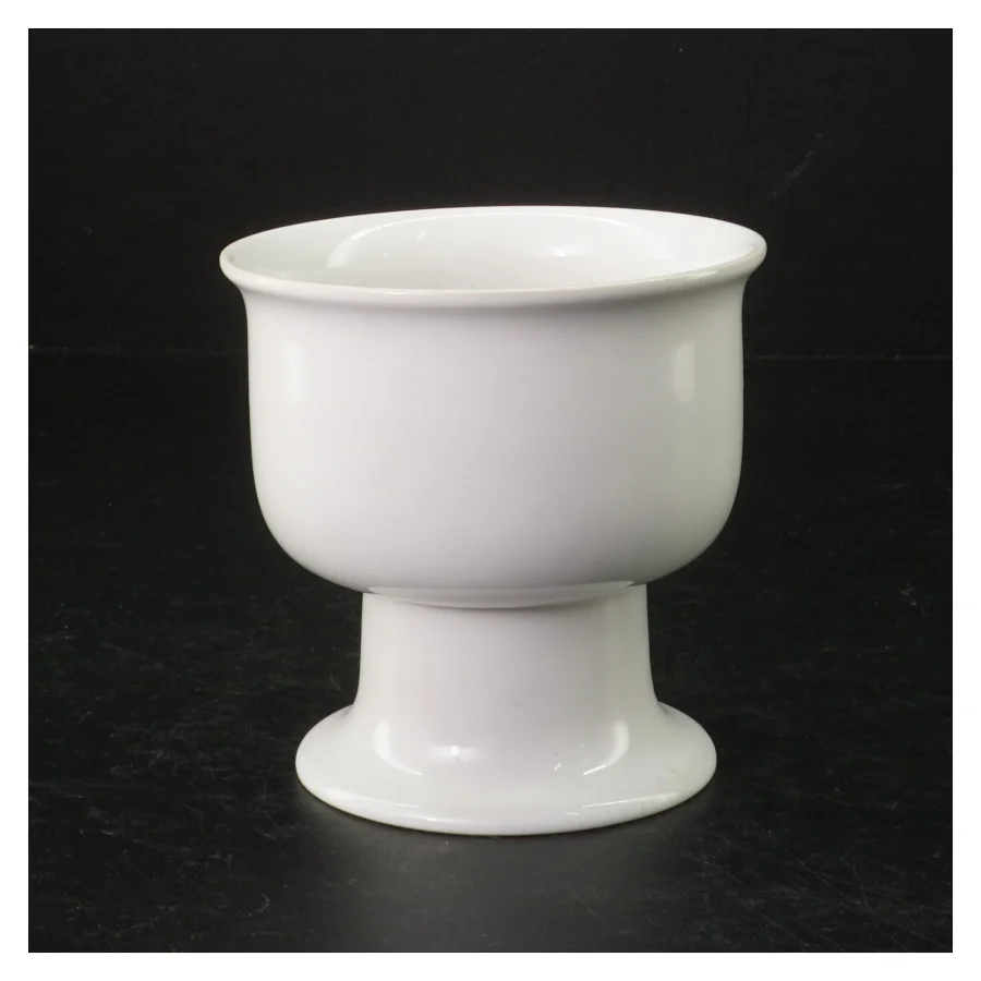 Hvid keramik lysestage (str. 11 cm)