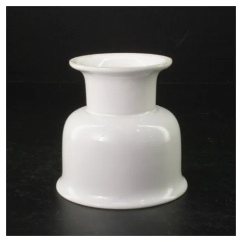 Hvid keramik lysestage (str. 11 cm)