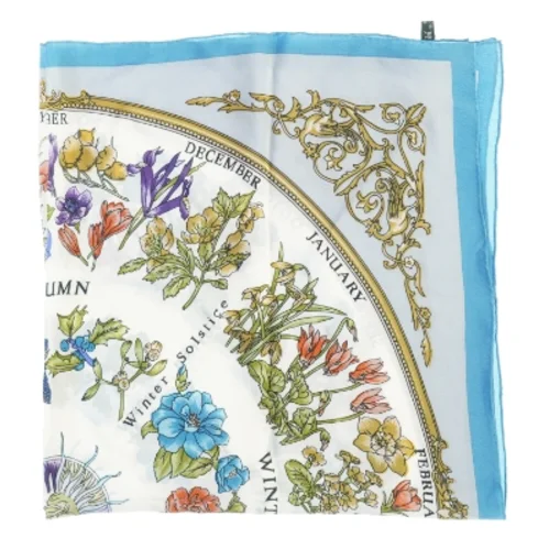 Tørklæde med blomsterprint (str. 90 x 85 cm)