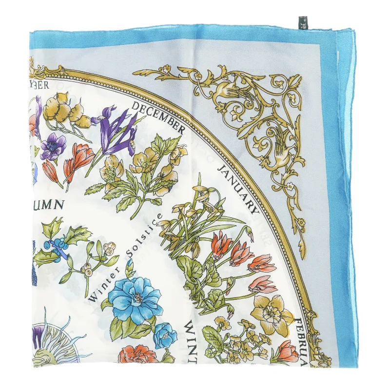 Tørklæde med blomsterprint (str. 90 x 85 cm)