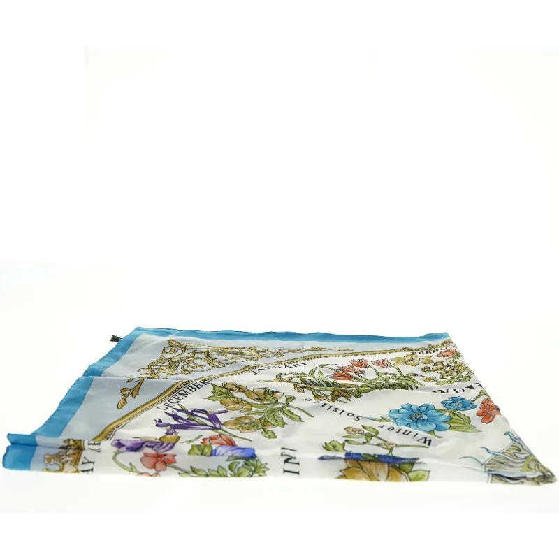 Tørklæde med blomsterprint (str. 90 x 85 cm)