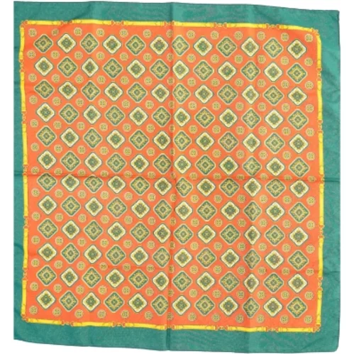 Mønstret tørklæde (str. 58 x. 58 cm)