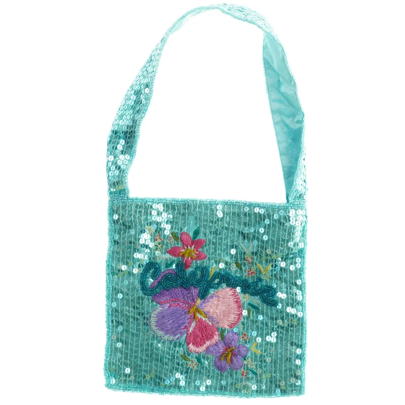 Pailletdekoreret håndtaske (str. 19 x 19 cm)