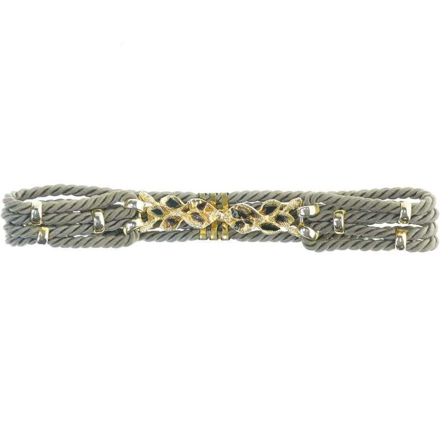 Flettet bælte med vedhæng (str. Længde. 83 cm. b. 4,5 cm)