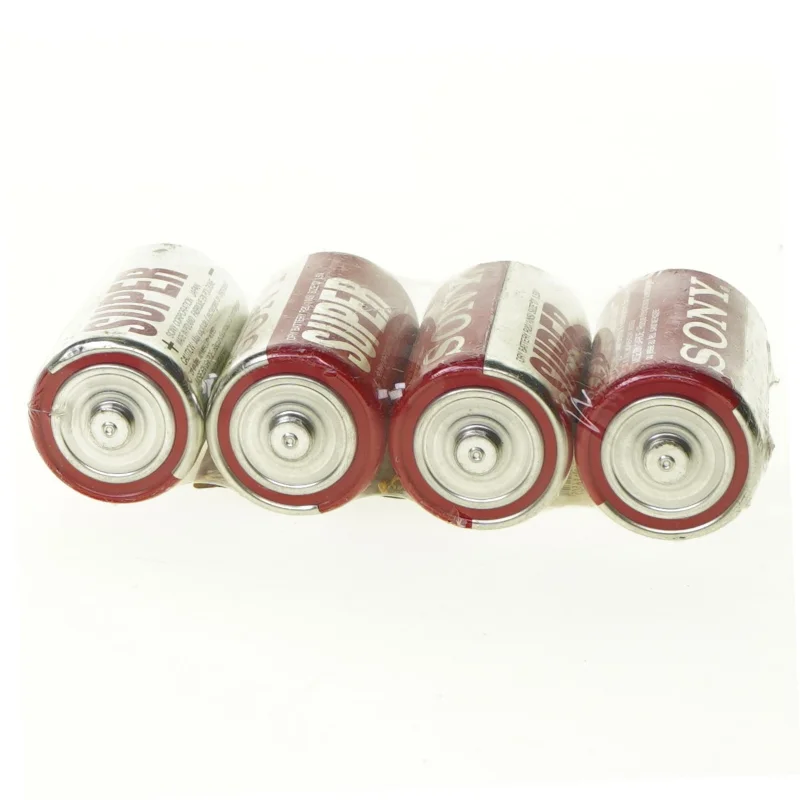 4 Batterier - størrelse D fra Sony (str. 13 x 6 cm)