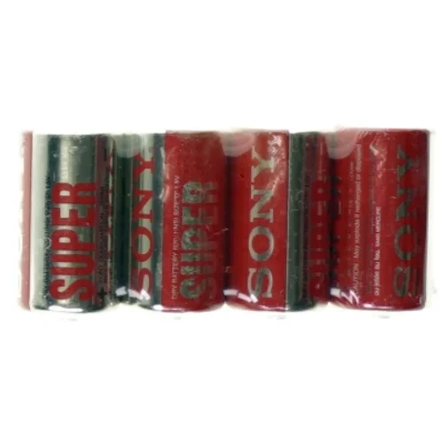 4 Batterier - størrelse D fra Sony (str. 13 x 6 cm)