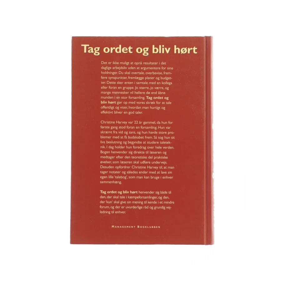 Tag ordet og bliv hørt - af Christine Harvey (bog)