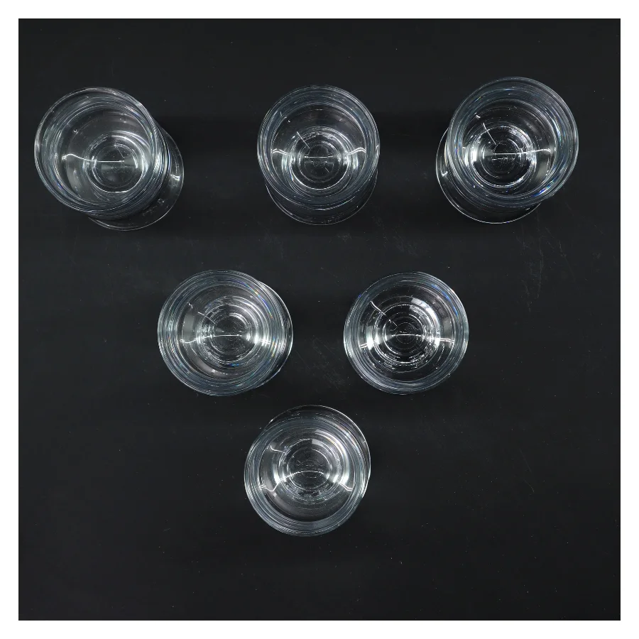 Glas snapseglas sæt (str. 6 stk Ø 5 cm længde 10 cm)