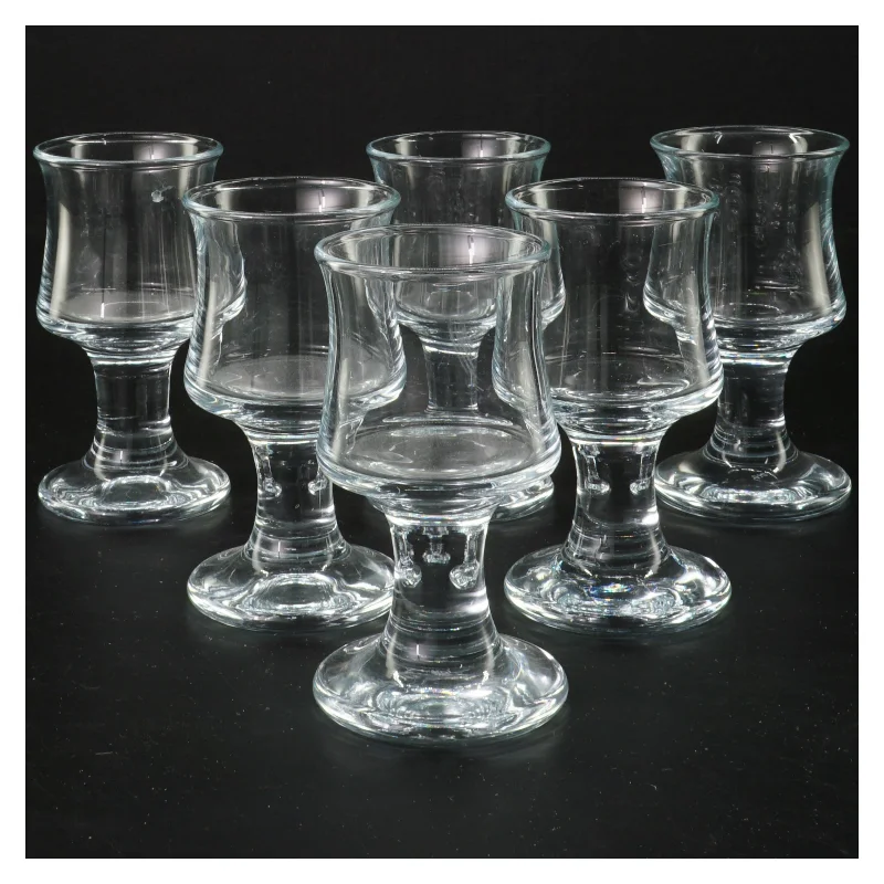 Glas snapseglas sæt (str. 6 stk Ø 5 cm længde 10 cm)