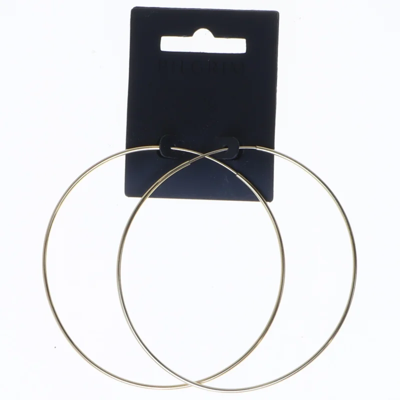 Store øreringe i guldfarve fra Pilgrim (str. Ø 6,5 cm)