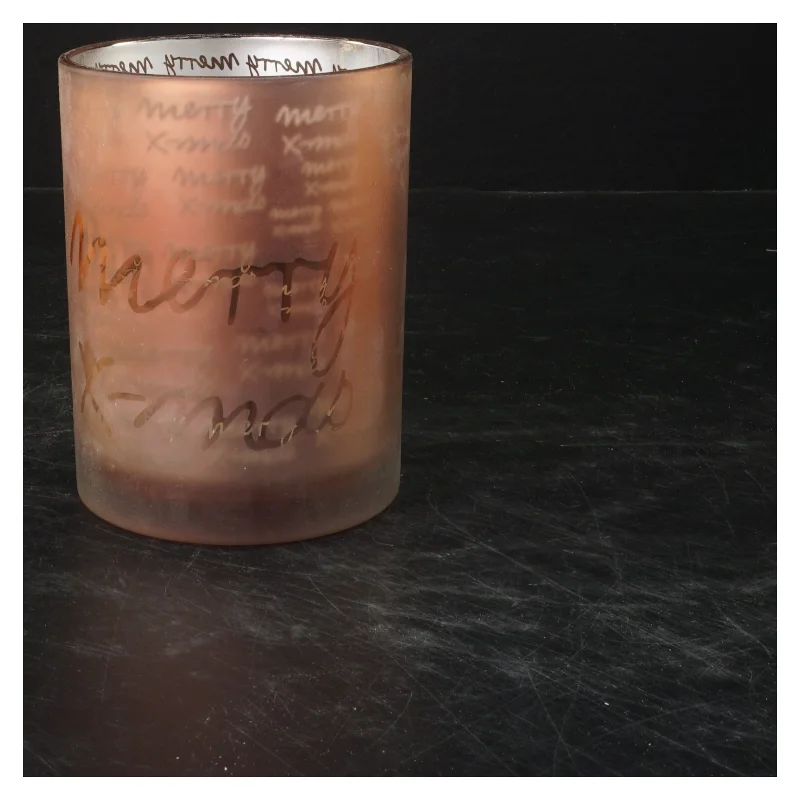 Brun juledekoration med lys (str. 12,5x9 cm)