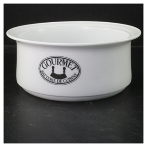 Porcelænsskål med Gourmet mærke fra Alpandan (str. Ø 21x9 cm)