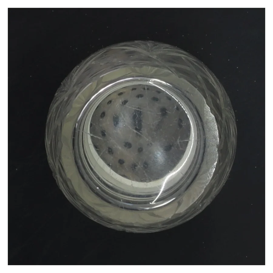 Glas sukker bøsse (str. 14 cm)
