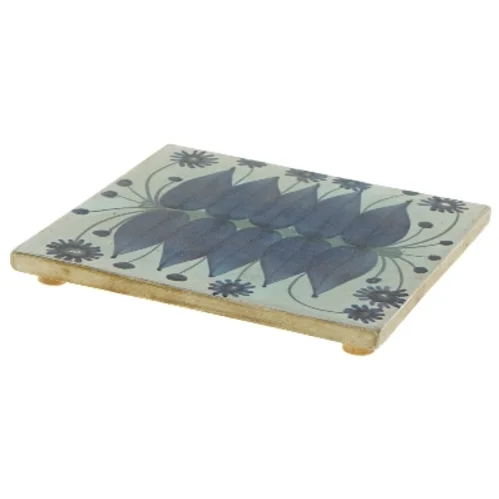 Dekorativt flise med blomstermotiv (str. 15x15 cm) fra Aluminia