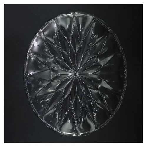 Dekorativt glasfad (str. Ø 30,5 cm)